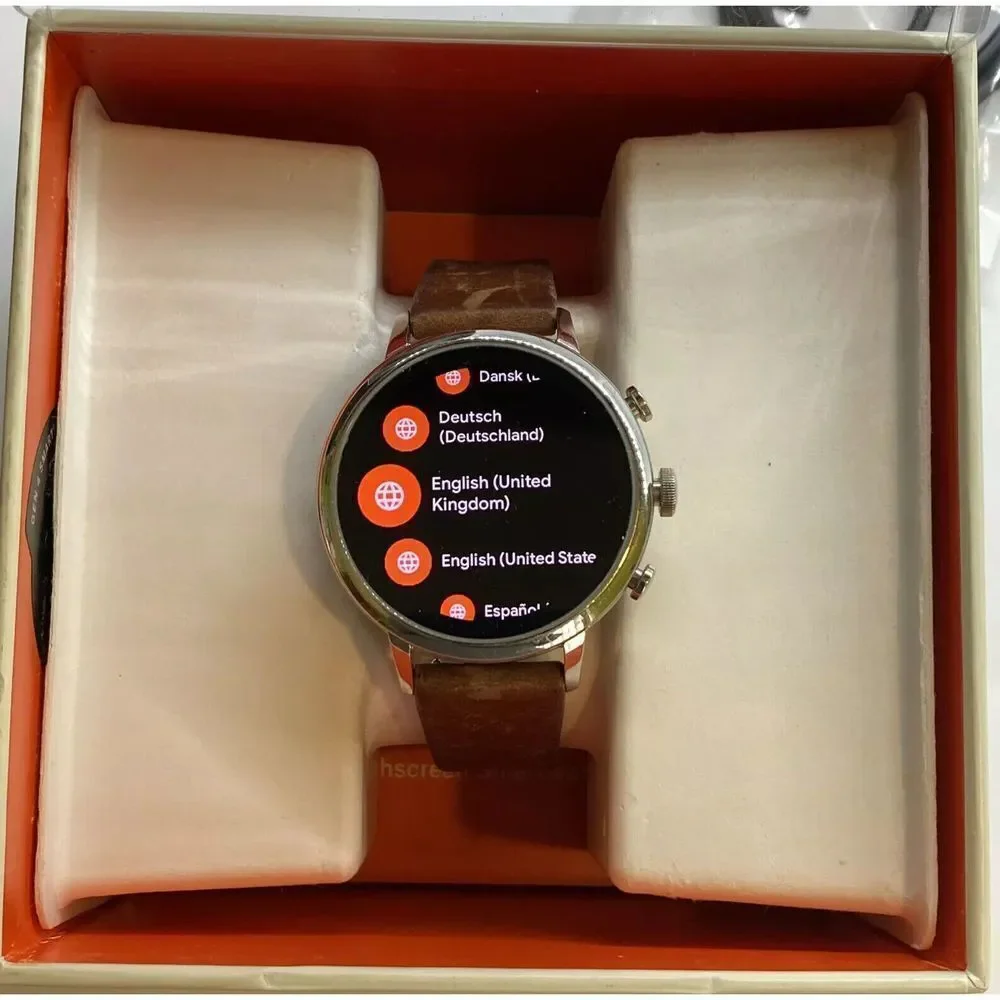 Fossil GEN 4 FTW6011 Women's Brown Leather Digital Dial Hybrid Smartwatch BS258